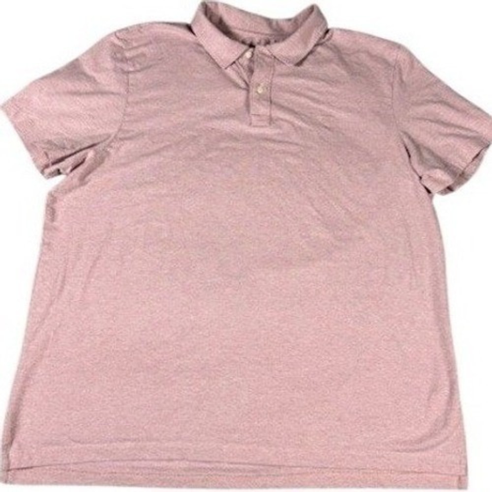 American Eagle Mens‎ Super Soft Polo Shirt XXL Mauve Pink Heathered Standard Fit